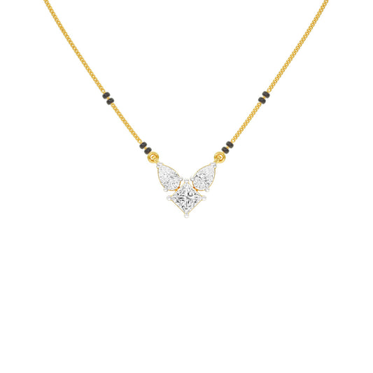 Butterfly Bliss Diamond Mangalsutra 9 KT / Yellow Gold