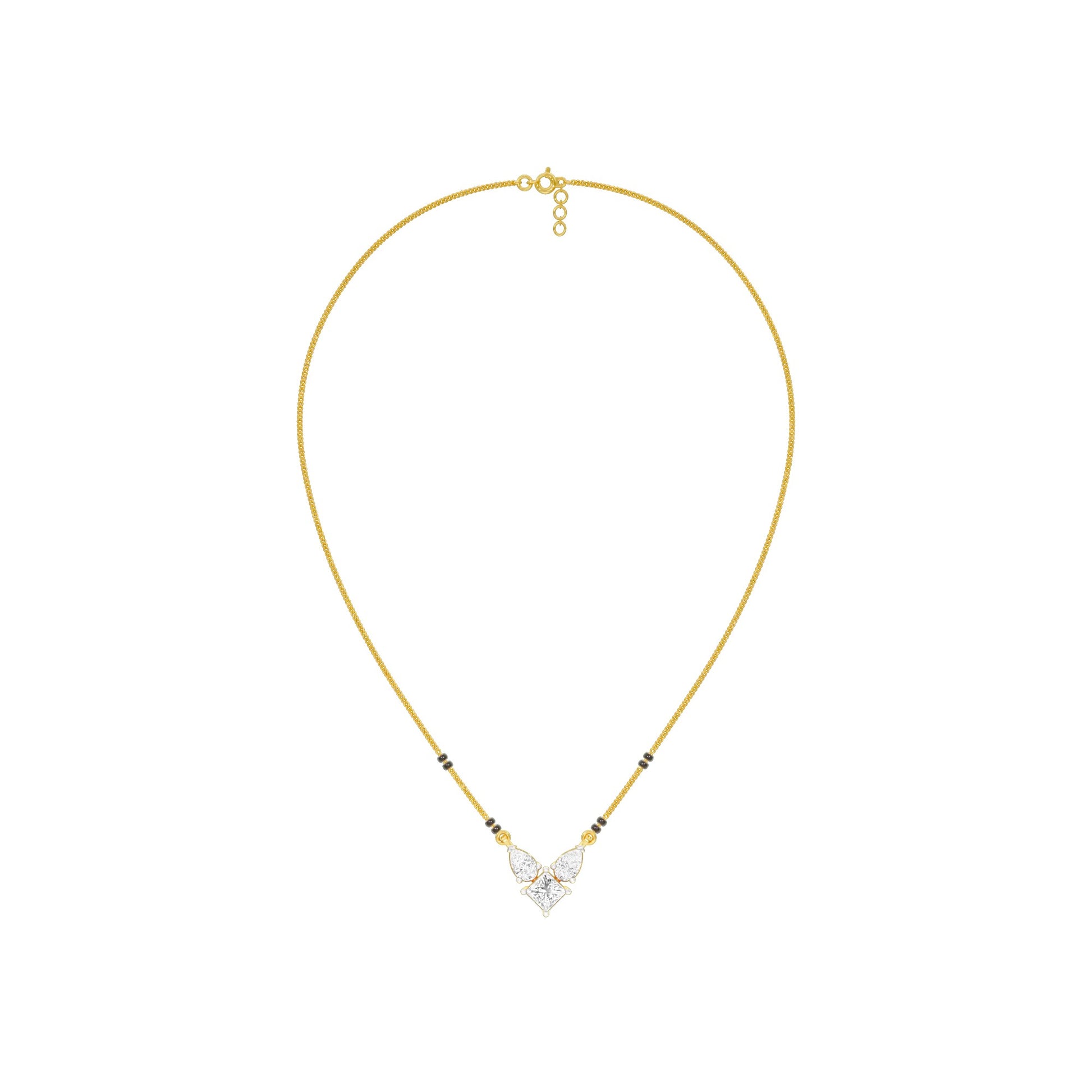 Butterfly Bliss Diamond Mangalsutra 9 KT / Yellow Gold