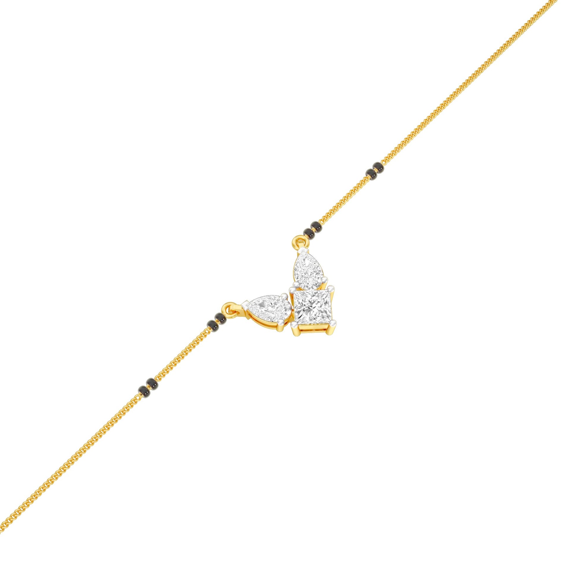 Butterfly Bliss Diamond Mangalsutra 9 KT / Yellow Gold