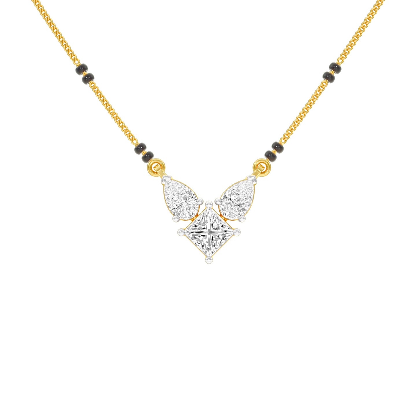 Butterfly Bliss Diamond Mangalsutra 9 KT / Yellow Gold