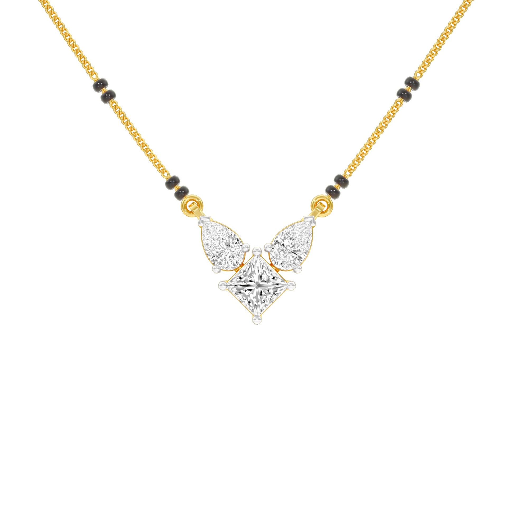 Butterfly Bliss Diamond Mangalsutra 9 KT / Yellow Gold