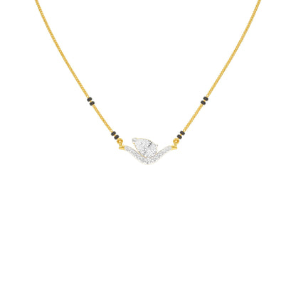 Dangling Pear V-Shaped Mangalsutra 9 KT / Yellow Gold