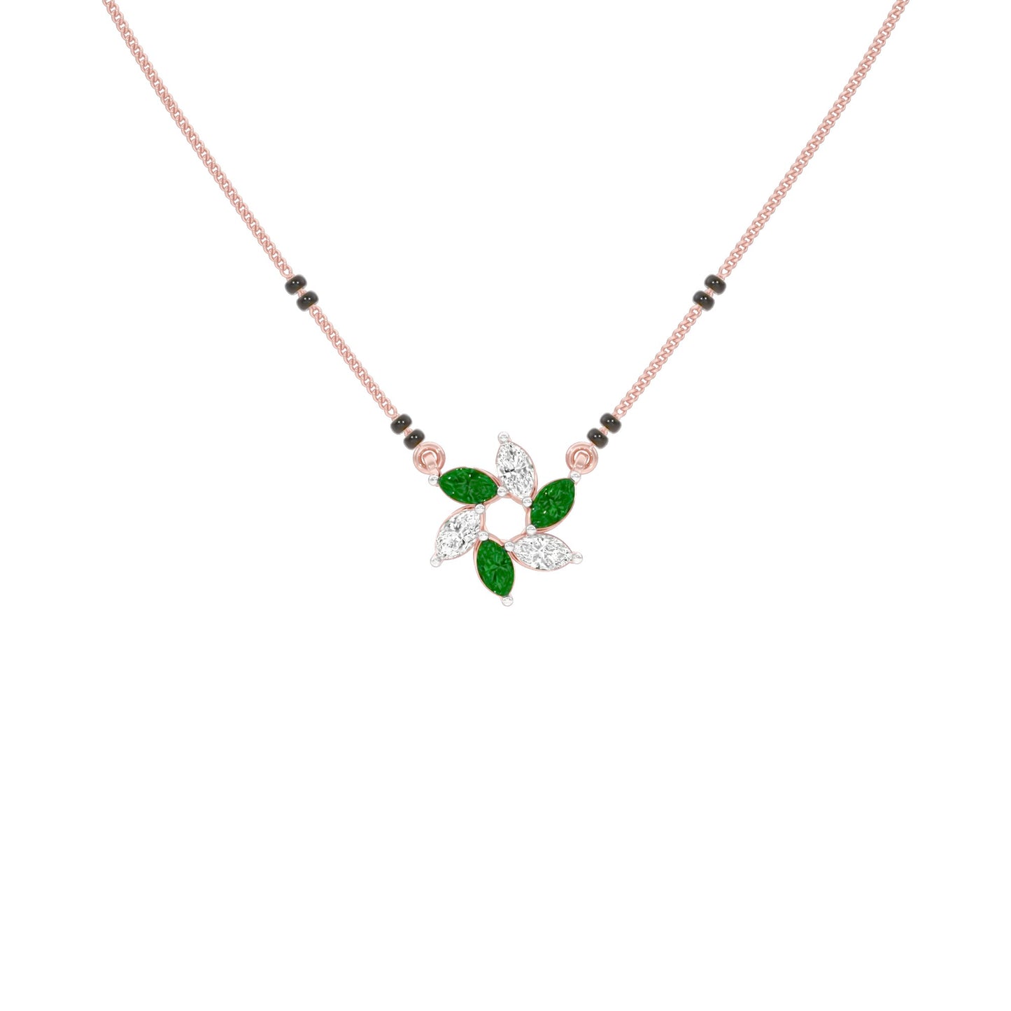 Starflare Marquise Diamond Mangalsutra 9 KT / Rose Gold