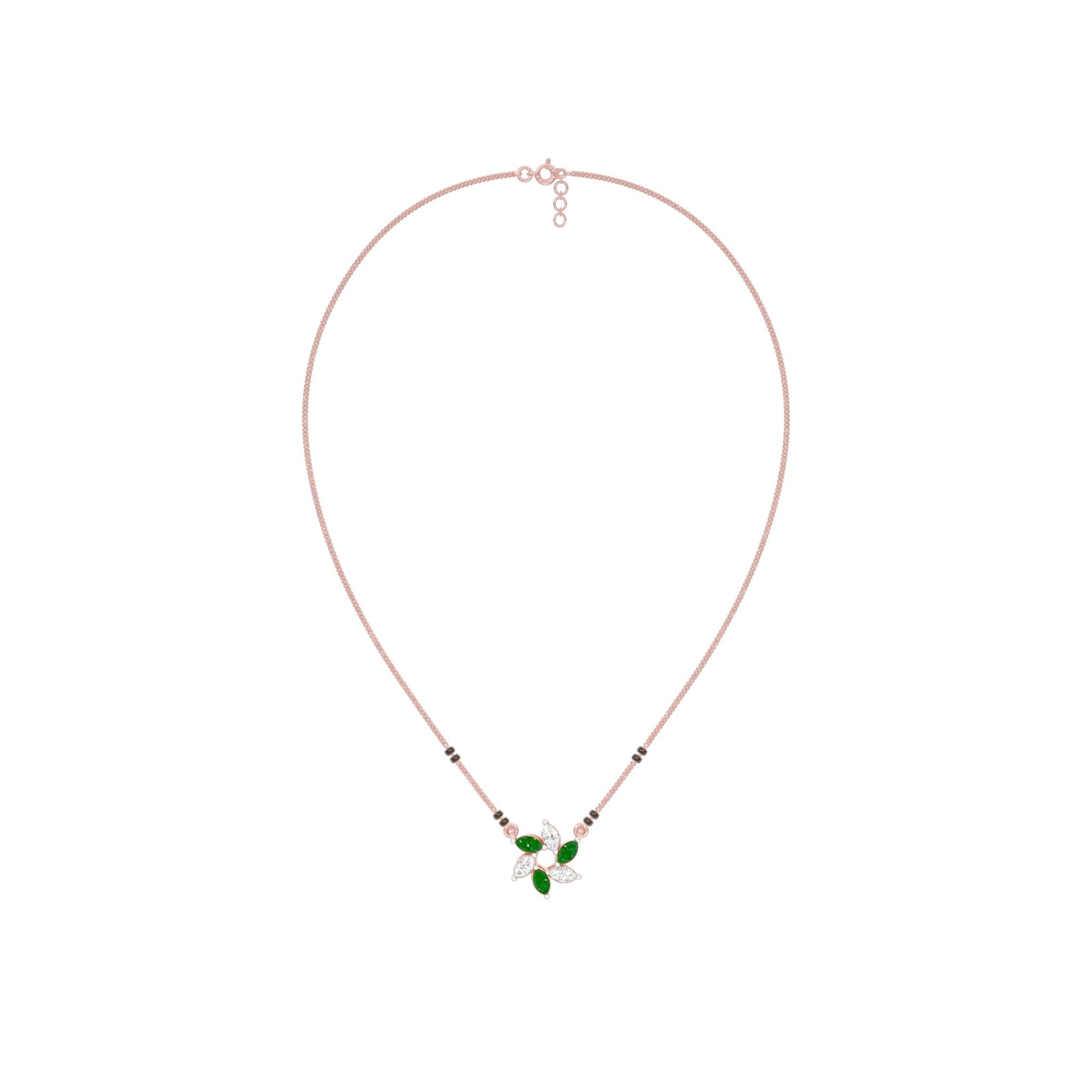 Starflare Marquise Diamond Mangalsutra 9 KT / Rose Gold