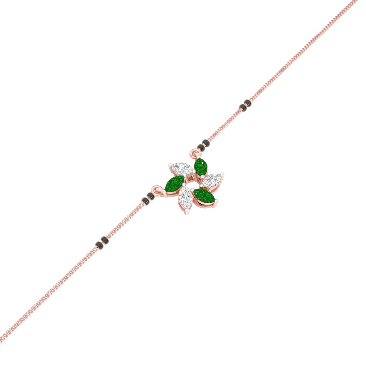 Starflare Marquise Diamond Mangalsutra 9 KT / Rose Gold