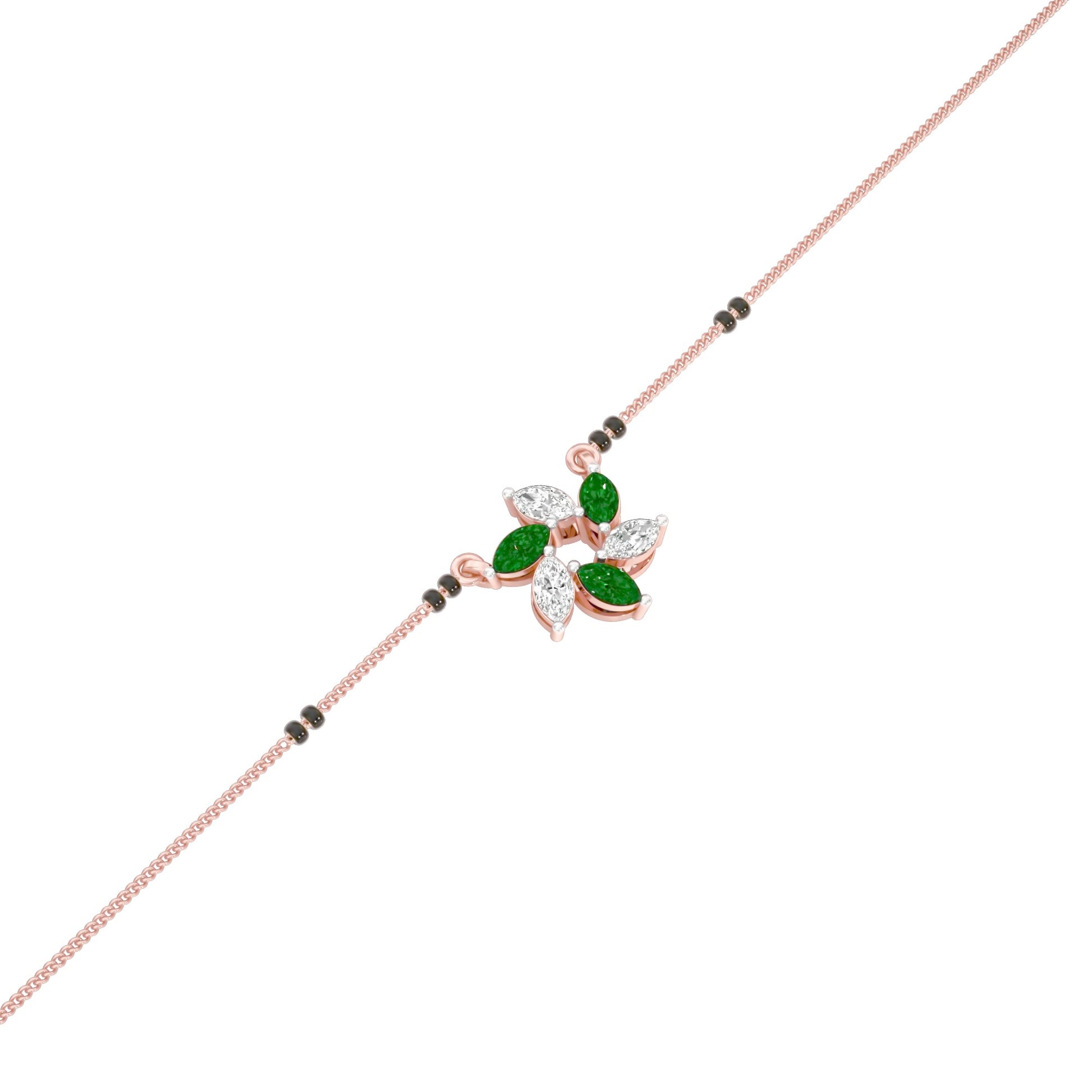 Starflare Marquise Diamond Mangalsutra 9 KT / Rose Gold