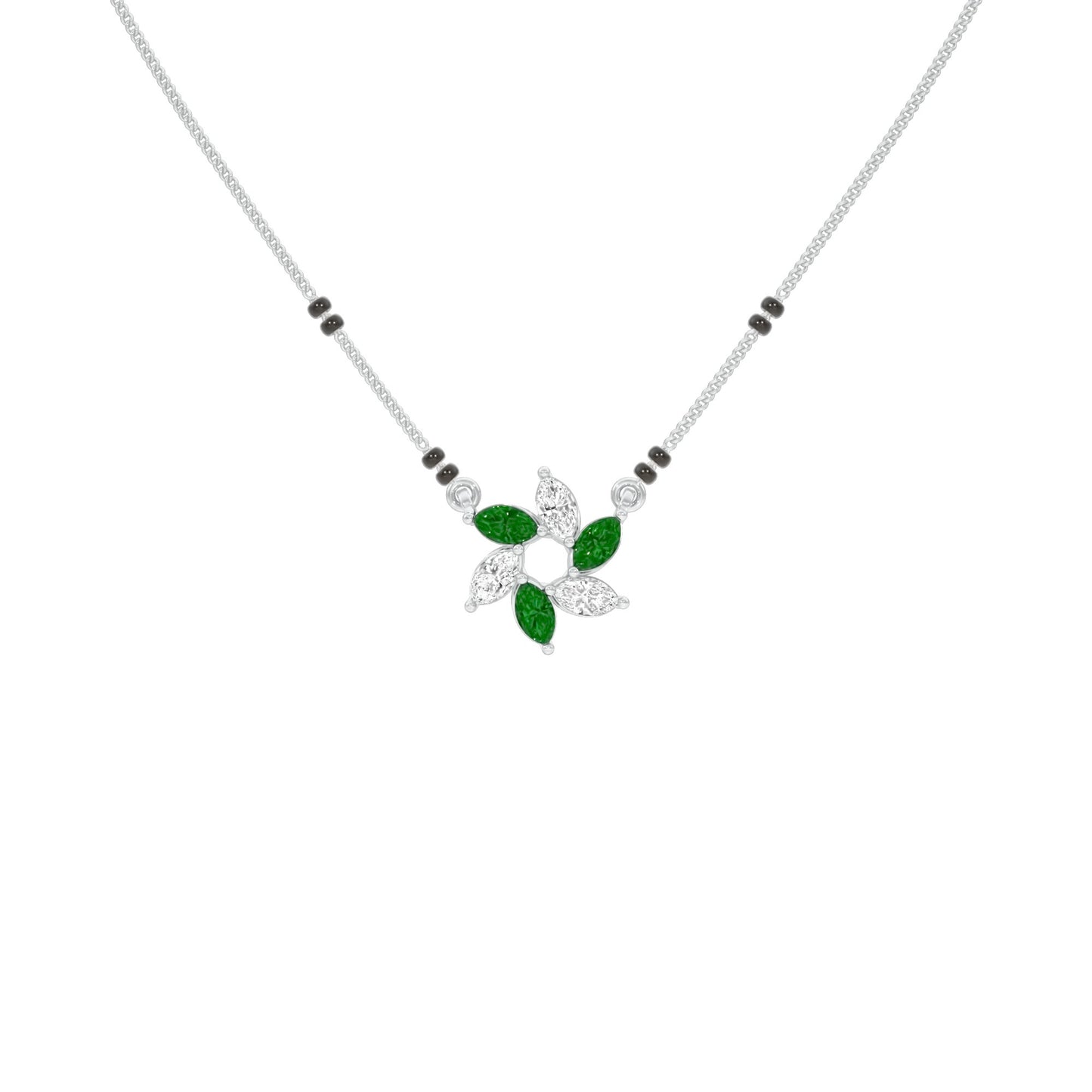 Starflare Marquise Diamond Mangalsutra 9 KT / White Gold