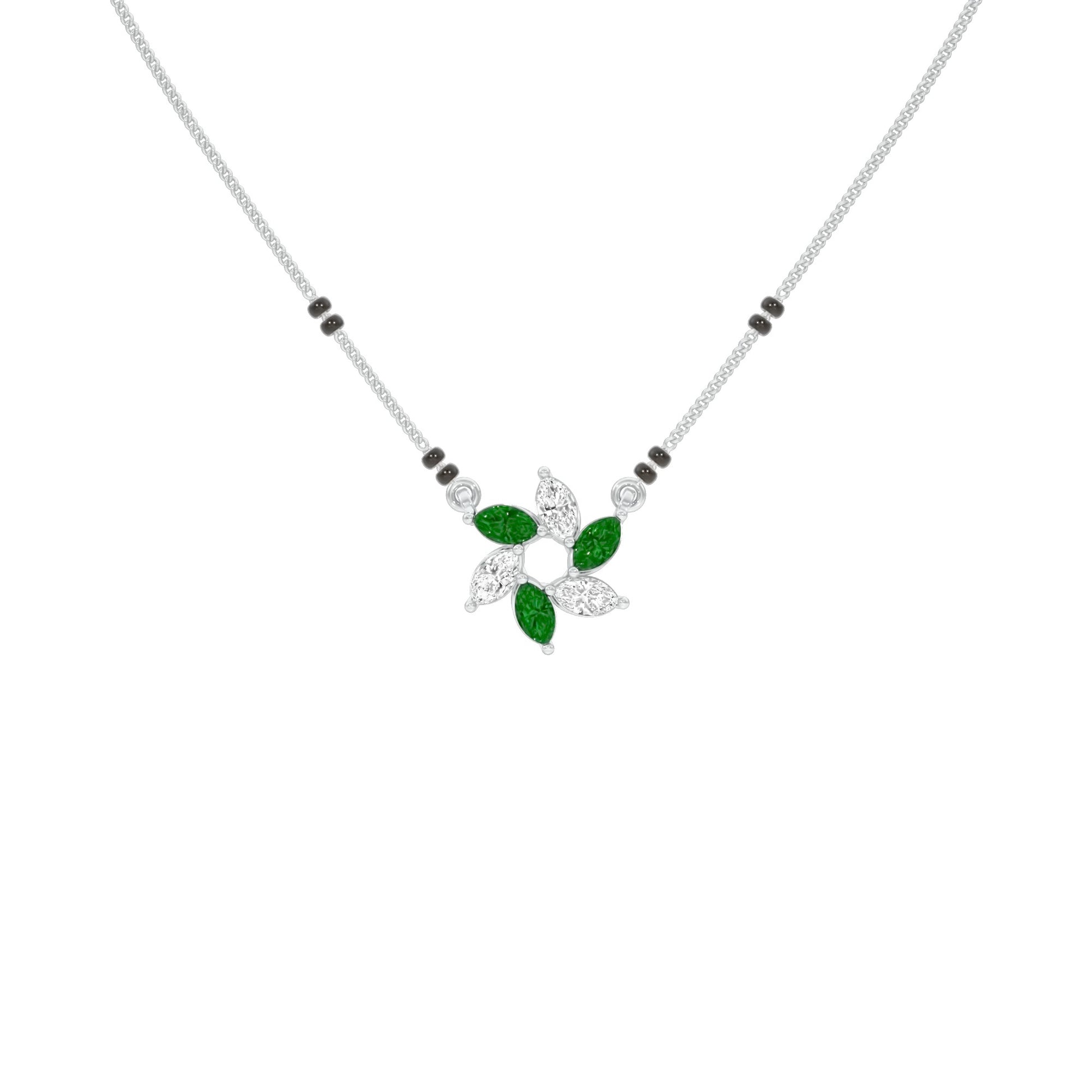 Starflare Marquise Diamond Mangalsutra 9 KT / White Gold