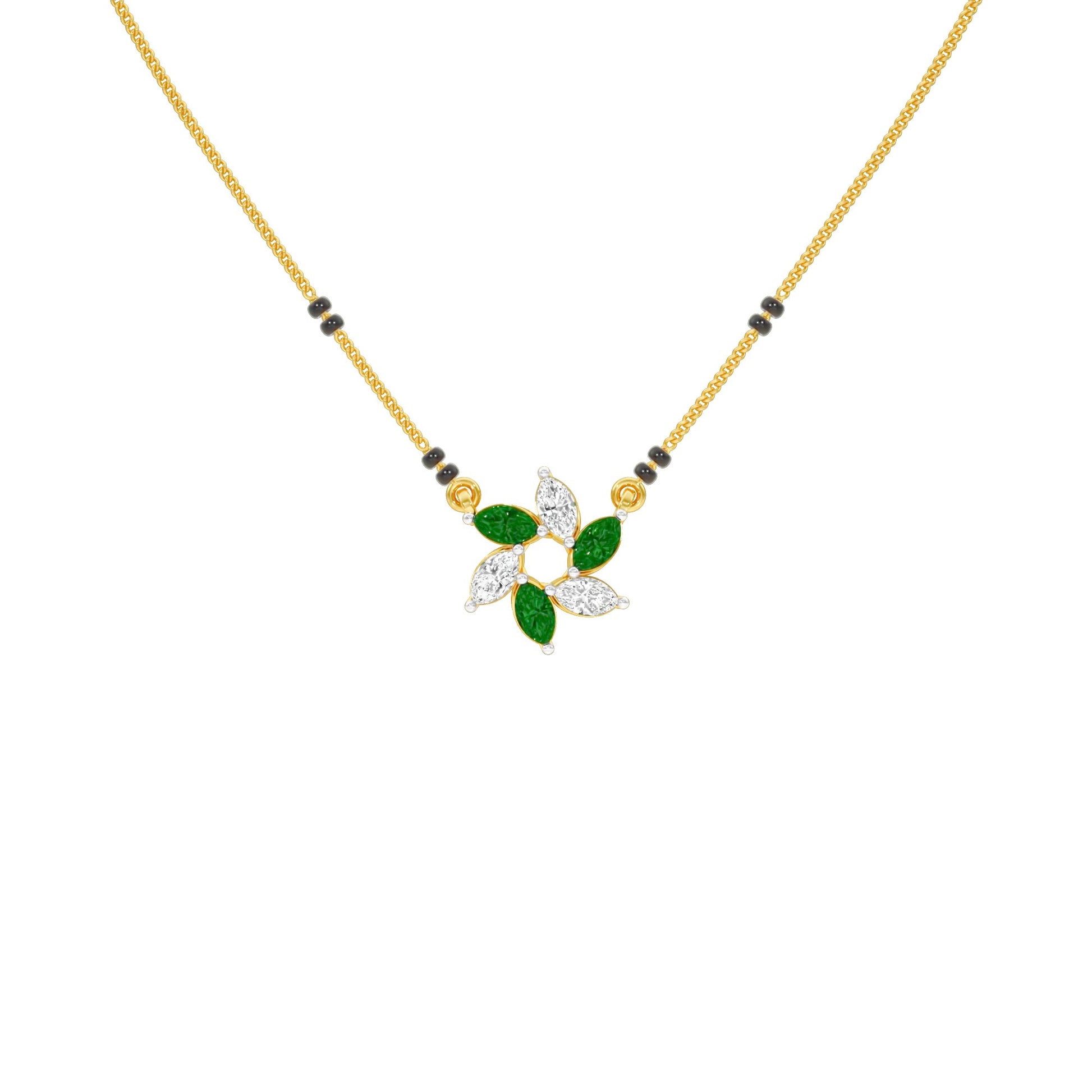 Starflare Marquise Diamond Mangalsutra 9 KT / Yellow Gold