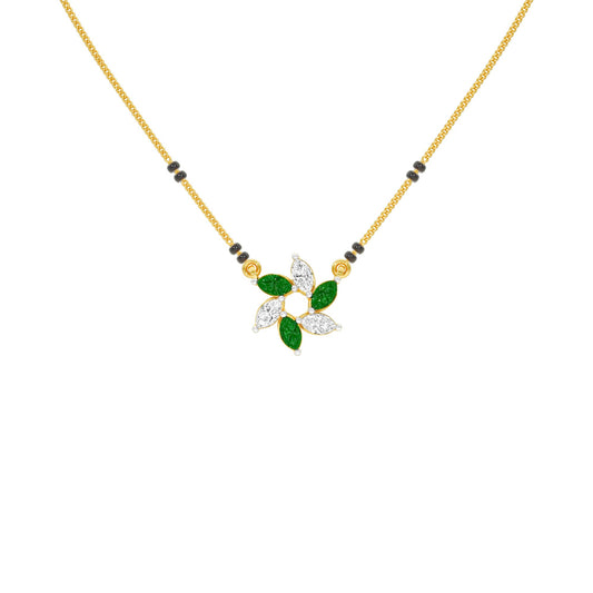 Starflare Marquise Diamond Mangalsutra 9 KT / Yellow Gold