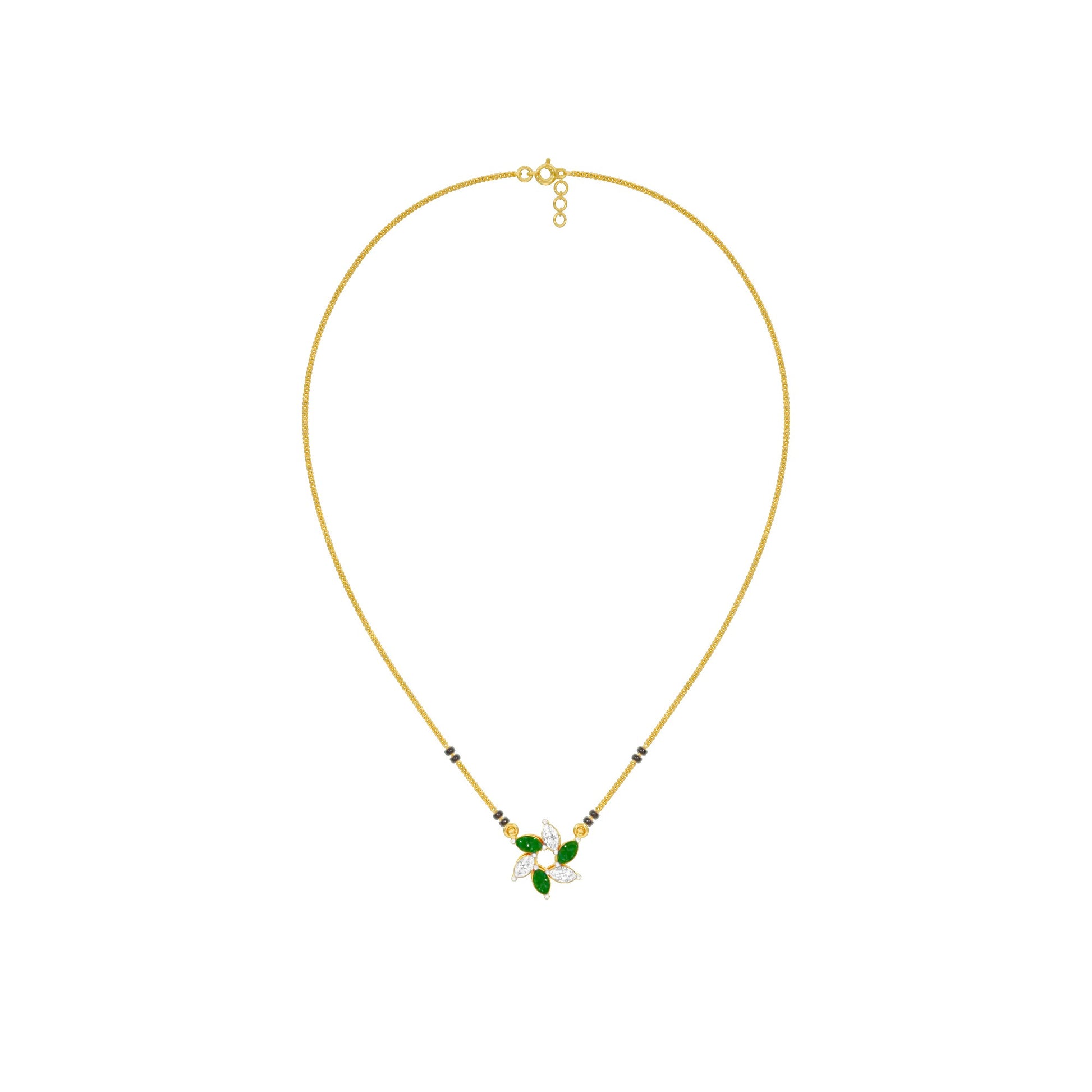 Starflare Marquise Diamond Mangalsutra 9 KT / Yellow Gold