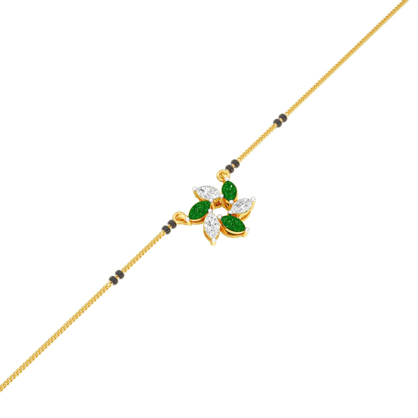 Starflare Marquise Diamond Mangalsutra 9 KT / Yellow Gold