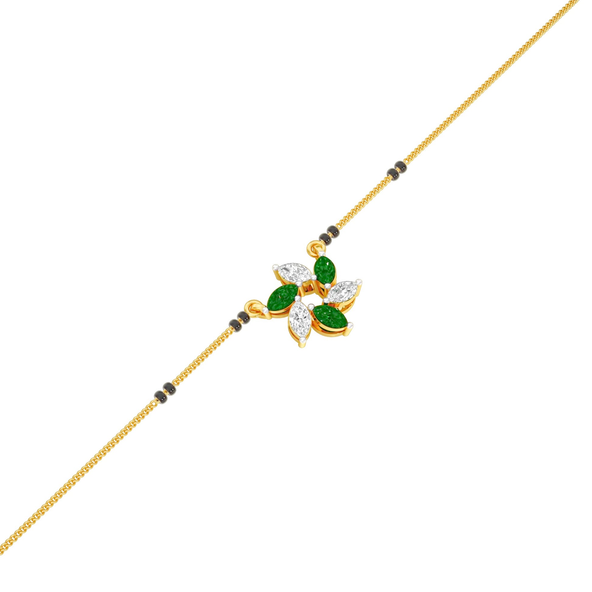 Starflare Marquise Diamond Mangalsutra 9 KT / Yellow Gold