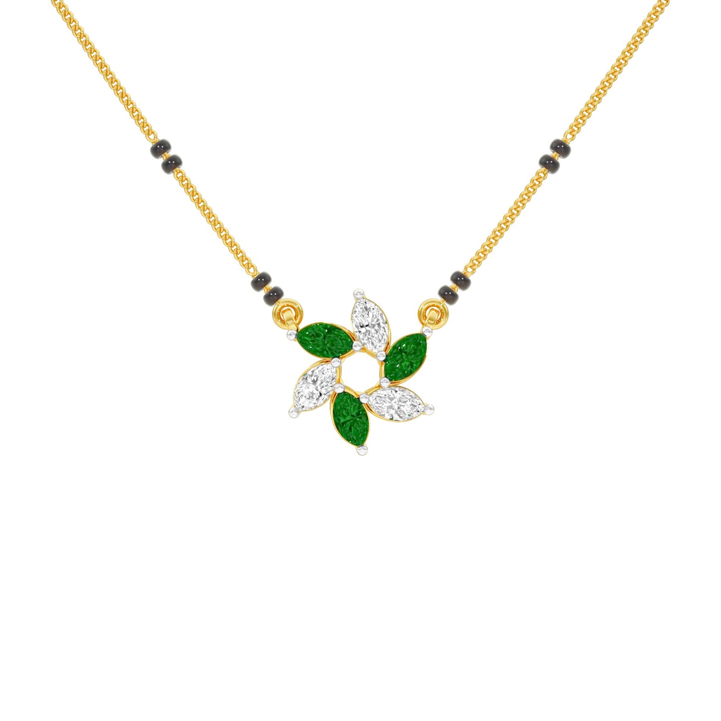 Starflare Marquise Diamond Mangalsutra 9 KT / Yellow Gold