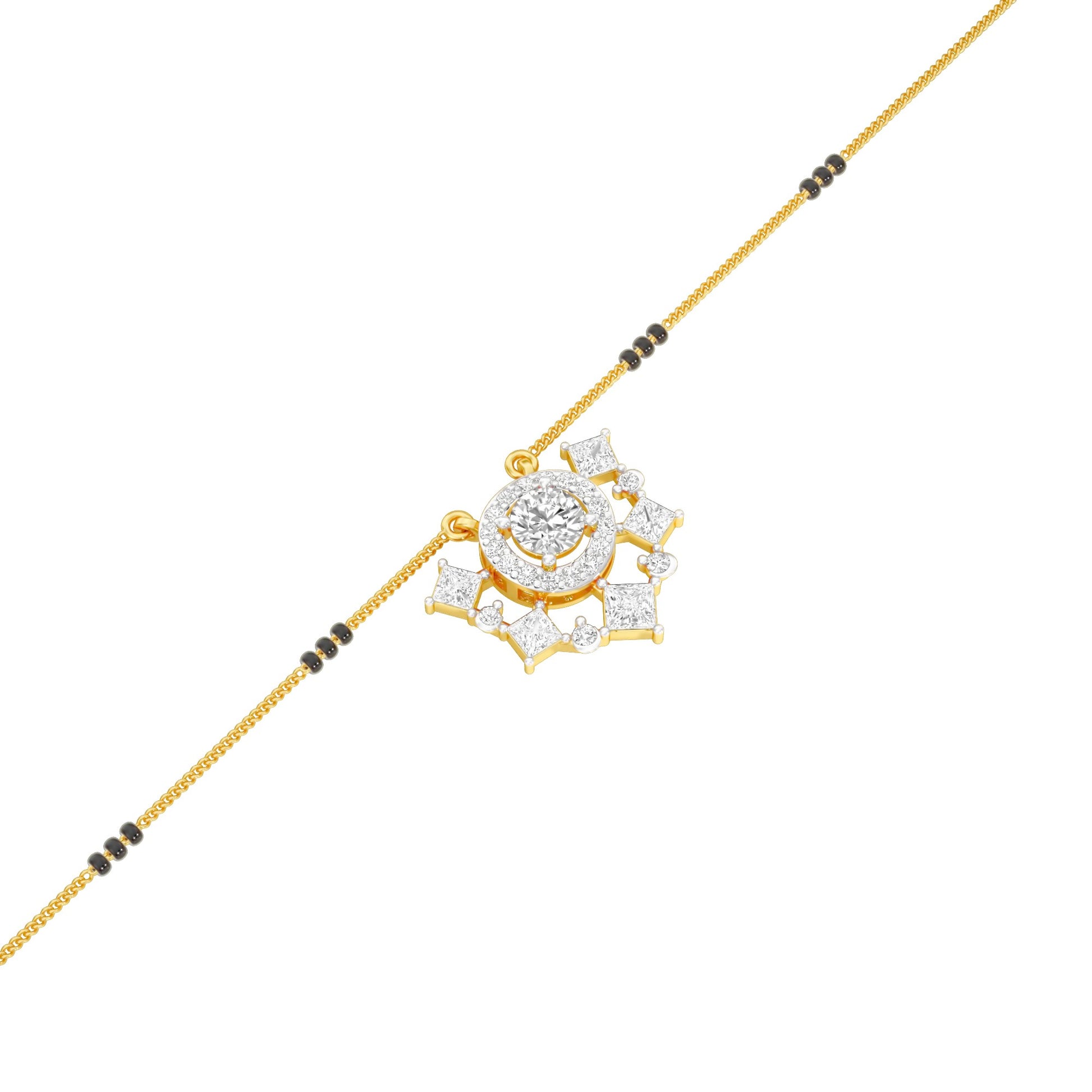 Daisy Love Diamond Mangalsutra 9 KT / Yellow Gold