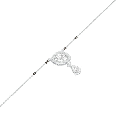 Marquise & Pear Drop Diamond Mangalsutra 9 KT / White Gold