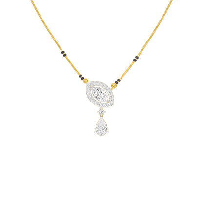 Marquise & Pear Drop Diamond Mangalsutra 9 KT / Yellow Gold