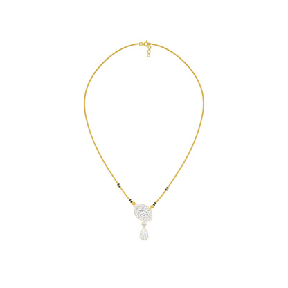 Marquise & Pear Drop Diamond Mangalsutra 9 KT / Yellow Gold