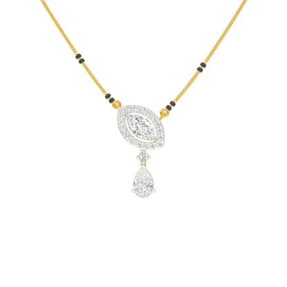 Marquise & Pear Drop Diamond Mangalsutra 9 KT / Yellow Gold