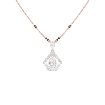 Petal Drop Diamond Mangalsutra 9 KT / Rose Gold