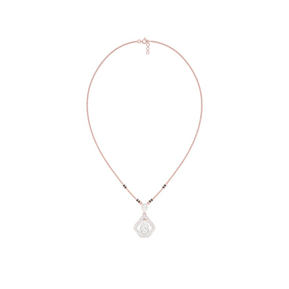 Petal Drop Diamond Mangalsutra 9 KT / Rose Gold