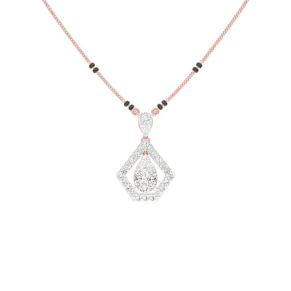 Petal Drop Diamond Mangalsutra 9 KT / Rose Gold
