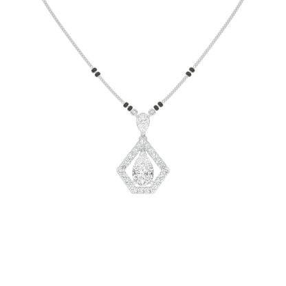 Petal Drop Diamond Mangalsutra 9 KT / White Gold