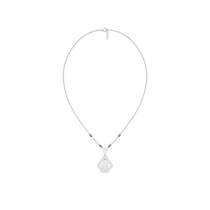 Petal Drop Diamond Mangalsutra 9 KT / White Gold