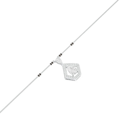 Petal Drop Diamond Mangalsutra 9 KT / White Gold