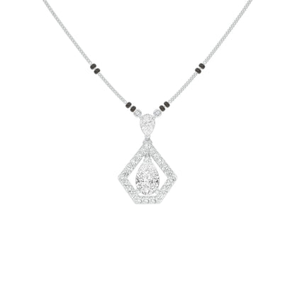 Petal Drop Diamond Mangalsutra 9 KT / White Gold