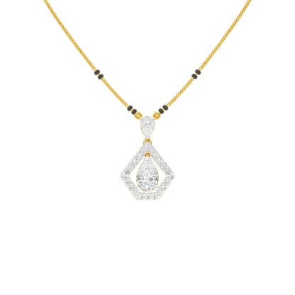 Petal Drop Diamond Mangalsutra 9 KT / Yellow Gold