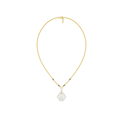 Petal Drop Diamond Mangalsutra 9 KT / Yellow Gold
