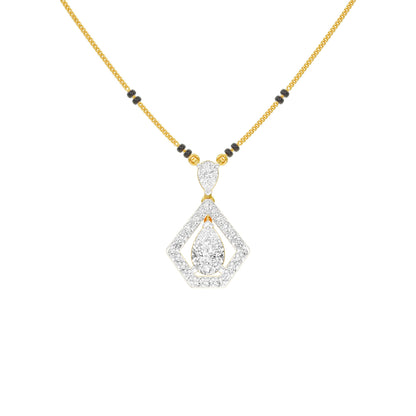 Petal Drop Diamond Mangalsutra 9 KT / Yellow Gold