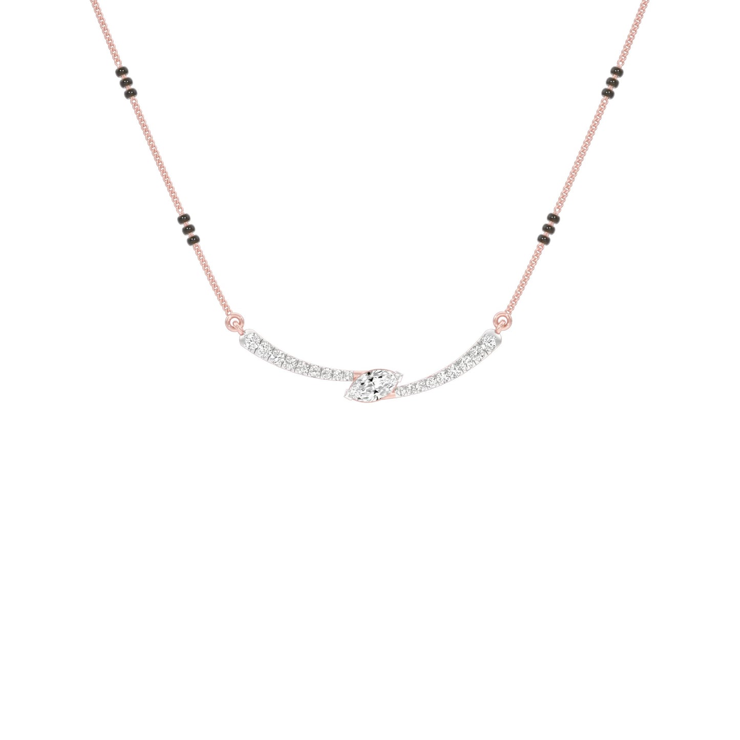 Marquise Embrace Diamond Mangalsutra 9 KT / Rose Gold