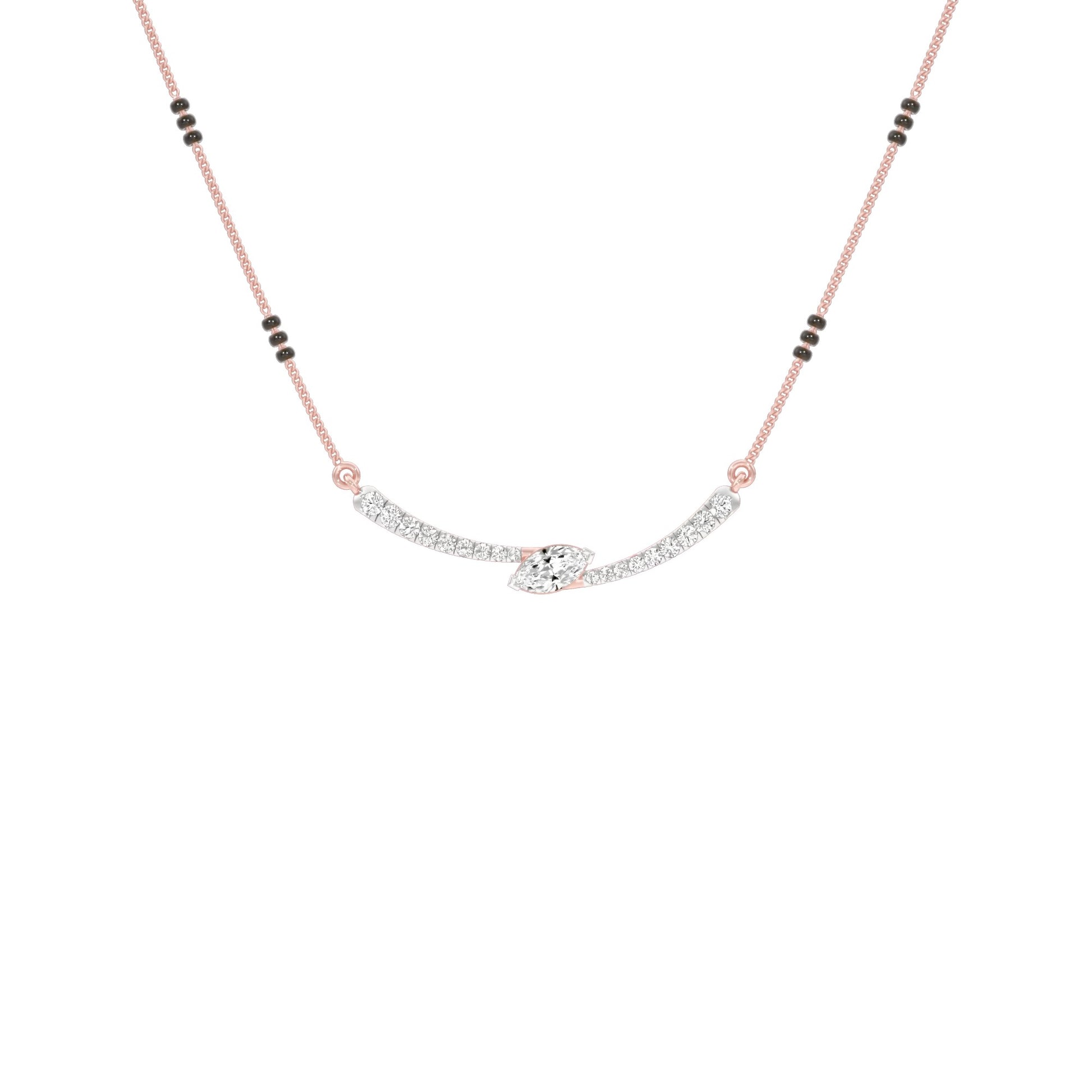 Marquise Embrace Diamond Mangalsutra 9 KT / Rose Gold