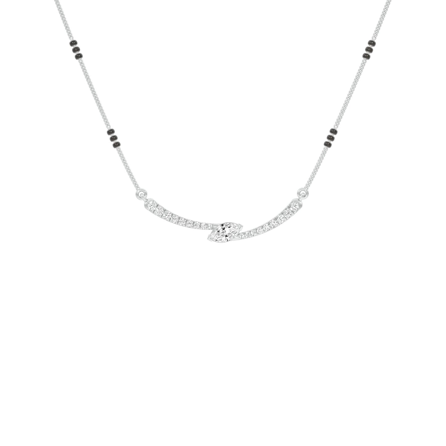 Marquise Embrace Diamond Mangalsutra 9 KT / White Gold