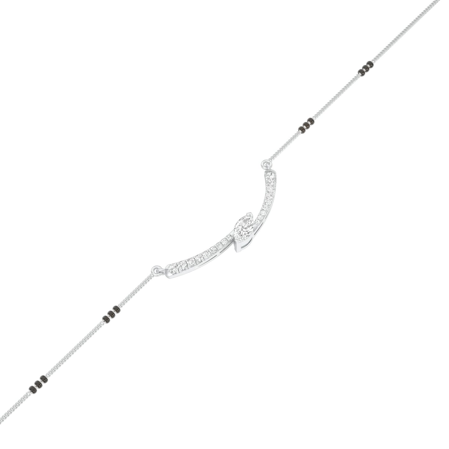Marquise Embrace Diamond Mangalsutra 9 KT / White Gold