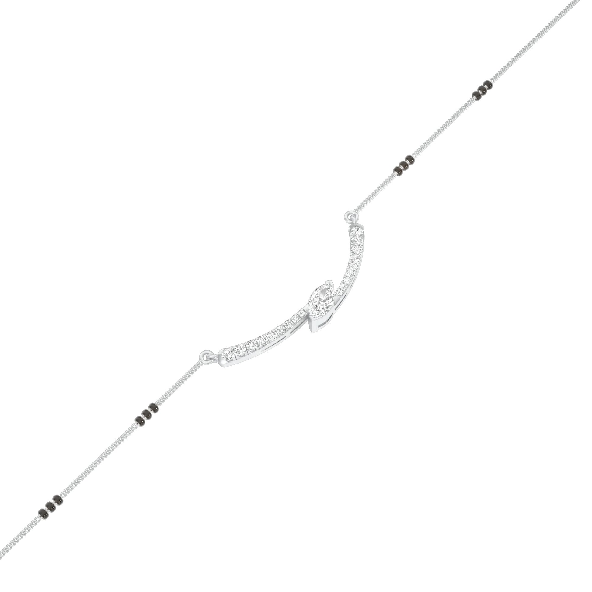 Marquise Embrace Diamond Mangalsutra 9 KT / White Gold