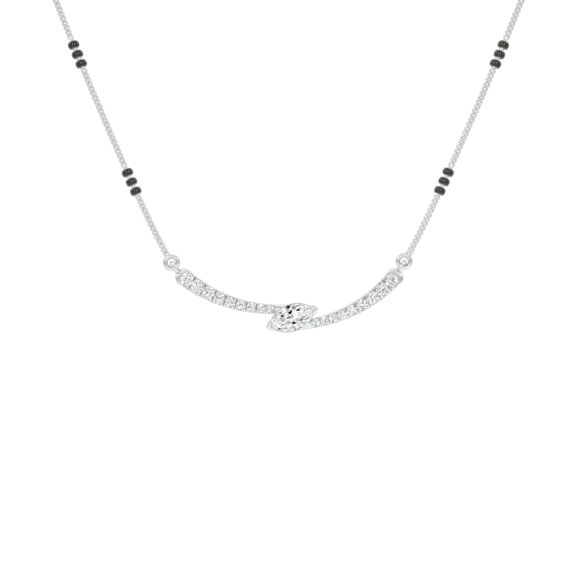 Marquise Embrace Diamond Mangalsutra 9 KT / White Gold