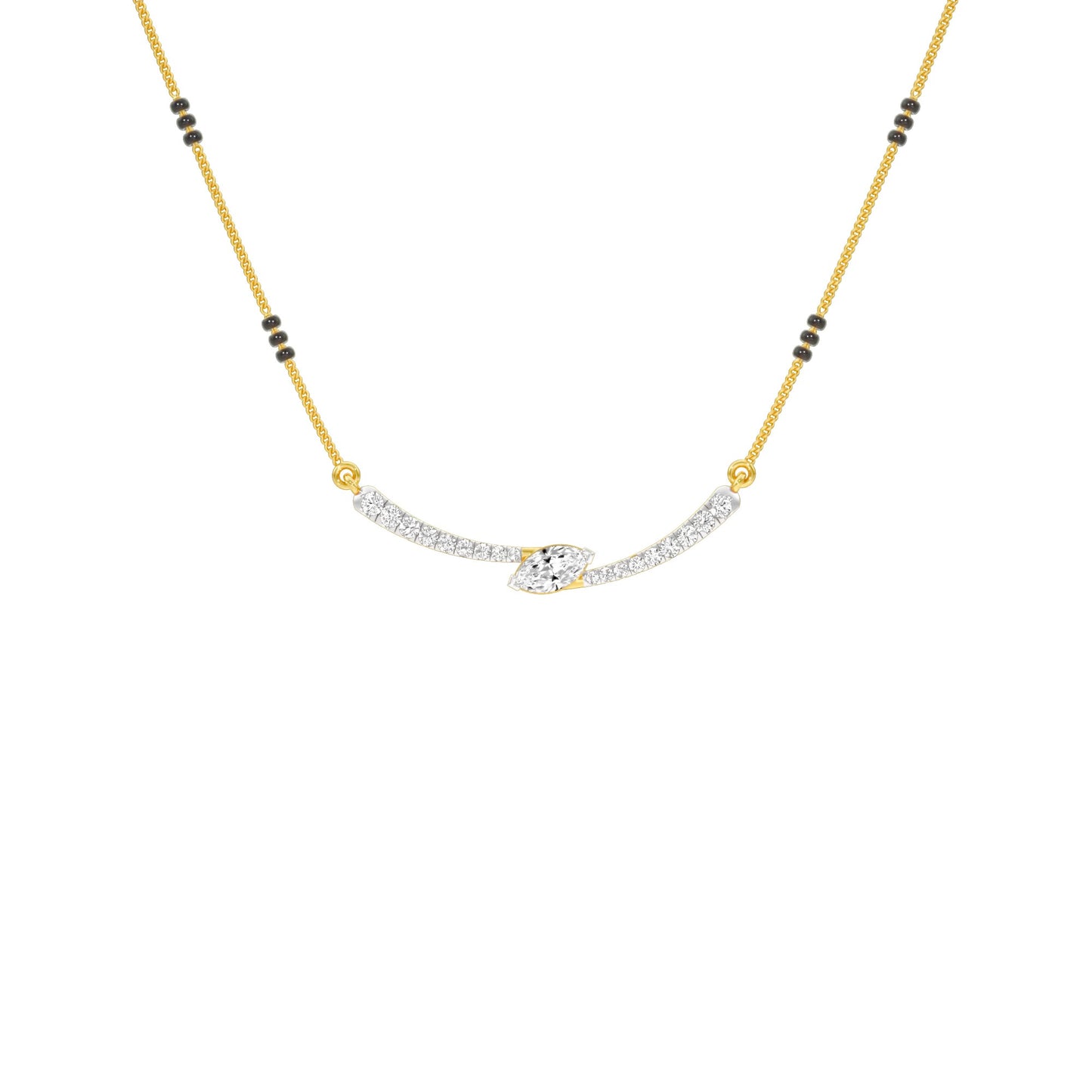 Marquise Embrace Diamond Mangalsutra 9 KT / Yellow Gold