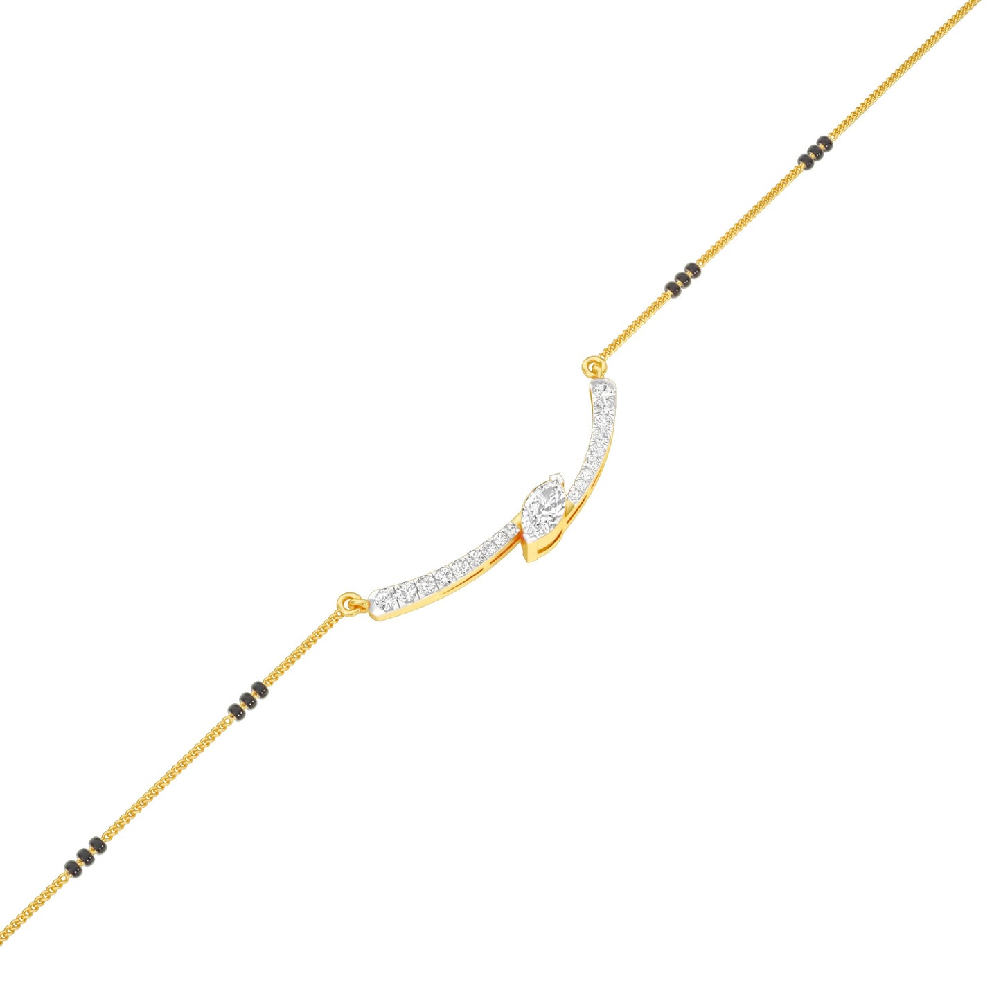 Marquise Embrace Diamond Mangalsutra 9 KT / Yellow Gold