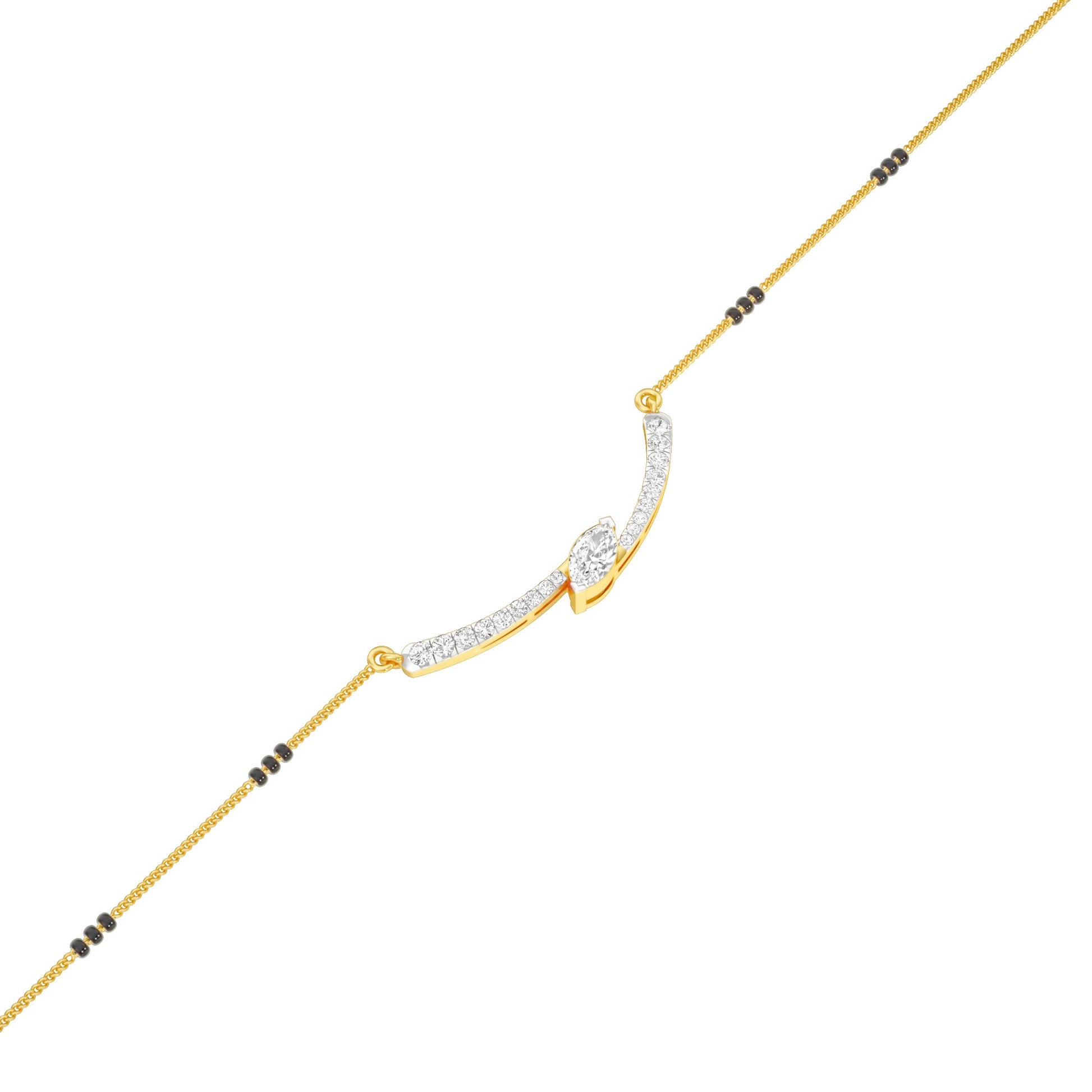 Marquise Embrace Diamond Mangalsutra 9 KT / Yellow Gold