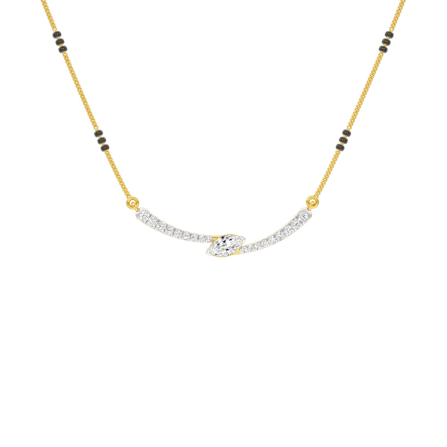 Marquise Embrace Diamond Mangalsutra 9 KT / Yellow Gold