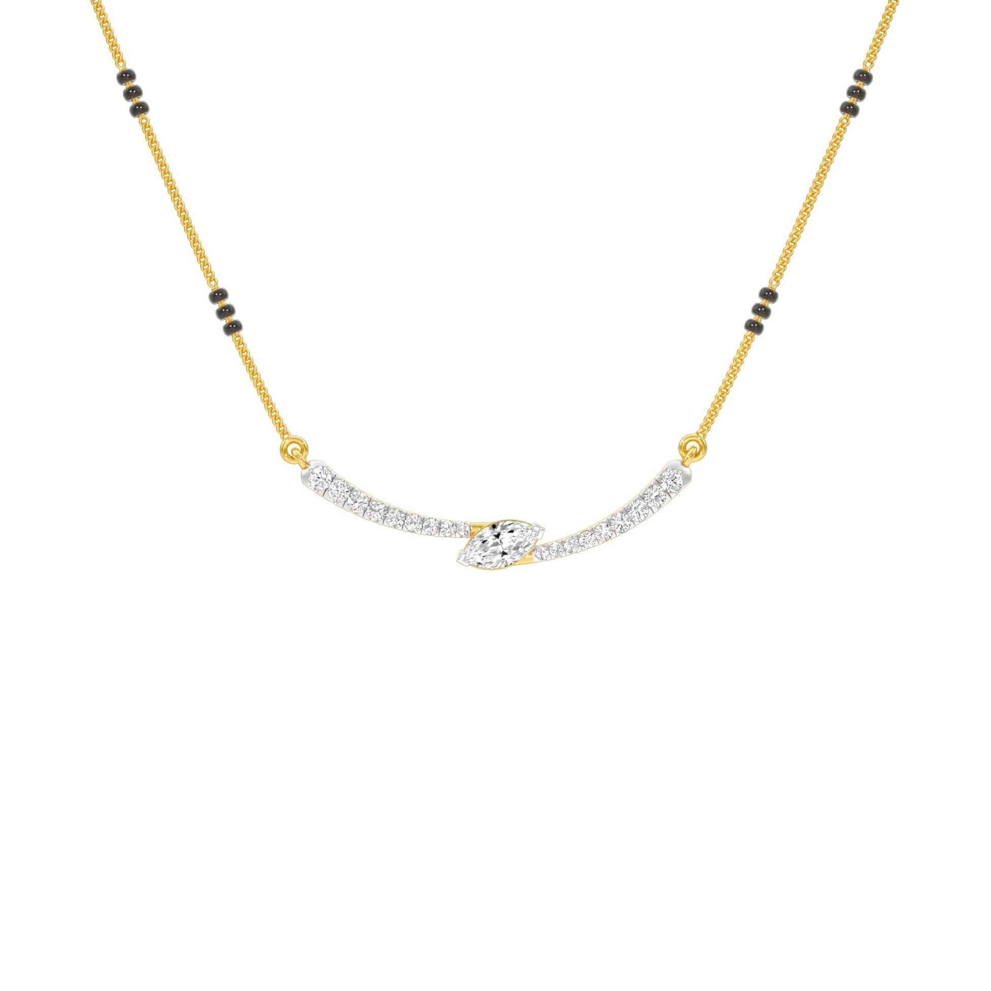 Marquise Embrace Diamond Mangalsutra 9 KT / Yellow Gold