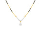 U-Shaped Pear Drop Diamond Mangalsutra 9 KT / Yellow Gold