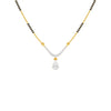 U-Shaped Pear Drop Diamond Mangalsutra 9 KT / Yellow Gold