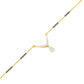 U-Shaped Pear Drop Diamond Mangalsutra 9 KT / Yellow Gold
