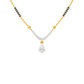 U-Shaped Pear Drop Diamond Mangalsutra 9 KT / Yellow Gold