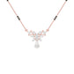 Glided Orchid Motif Diamond Mangalsutra 9 KT / Rose Gold