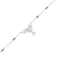 Glided Orchid Motif Diamond Mangalsutra 9 KT / White Gold